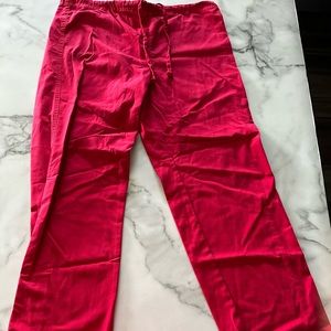 Women size medium red scrub pants